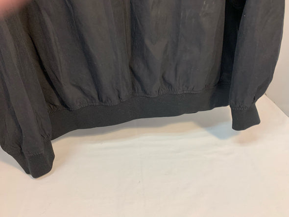 Men’s Long Sleeve Windbreaker Pullover Top, Black Size Large, NEW