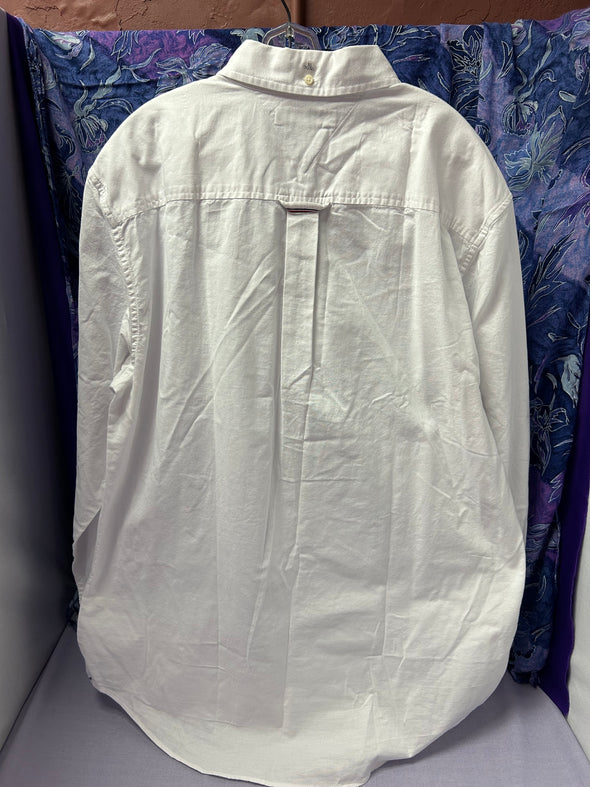 Men's Designer Label White Shirt, 98% Cotton 2% Elastane, XL, NEW