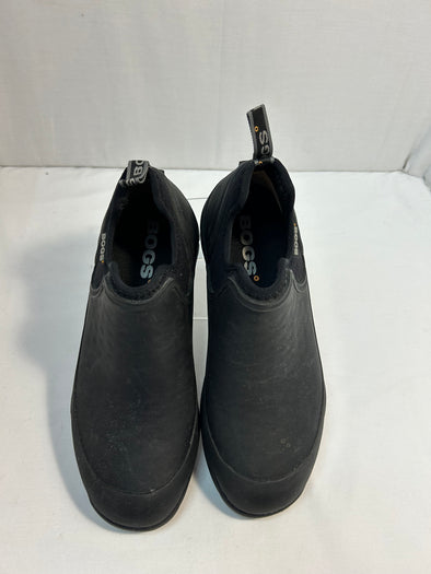 Men's Slip-On Waterproof Rubber Boots, Black, Size 10