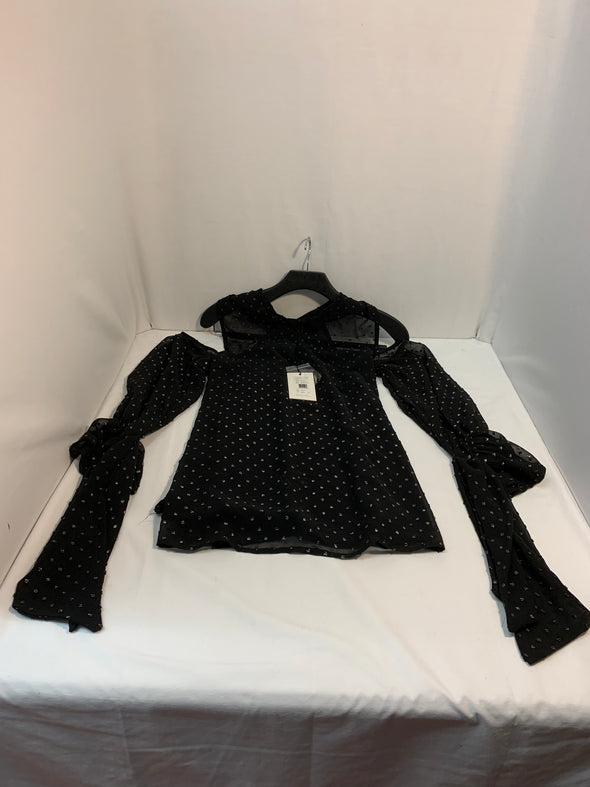 Black top with Glitter Accents (XS)